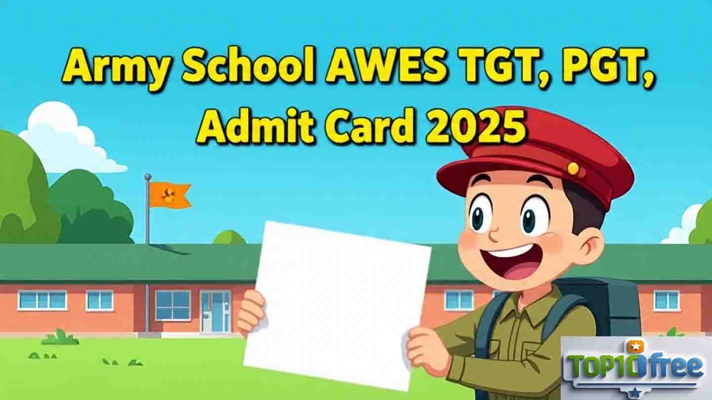 Army School AWES TGT, PGT, PRT Admit Card 2025